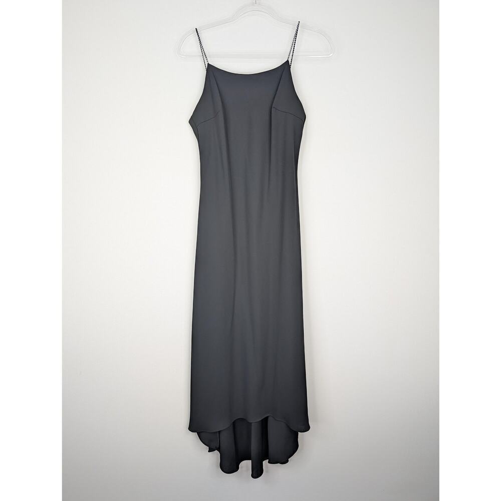 alyn paige black dress Vintage Womens 9 10 Rhinetone Strap Formal Maxi Gown Y2K Size:120 cm Tutu Deery Women's Black Leather